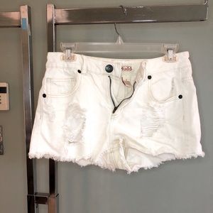 Mudd White Denim Shorts